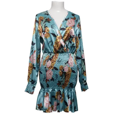 Klänning (Blå, Flerfärgad) från Via Veneto Elastan, Polyester