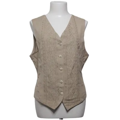 Gilet de costume (Beige) de Woman Collection H&M Coton, Lin, Viscose