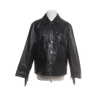 Leather jacket (Black) from Won Hundred Polyester, Leather
