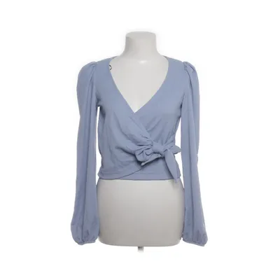 Slå-om bluse (Blå) fra Monki Elastan, Polyester