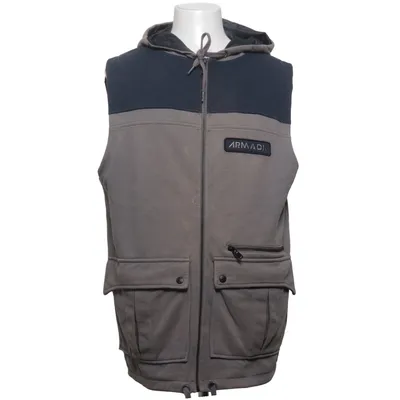 Outer vest (Gray, Blue) from Armada Cotton, Polyester