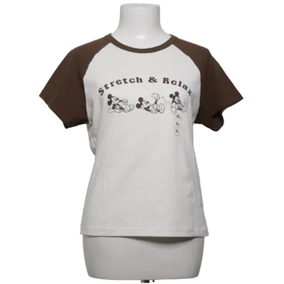 T-shirt (Blanc, Marron) de Uniqlo x UT Coton, Élasthane