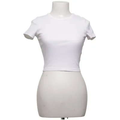 T-shirt (Wit) van Clockhouse by C&A Katoen, Elastaan