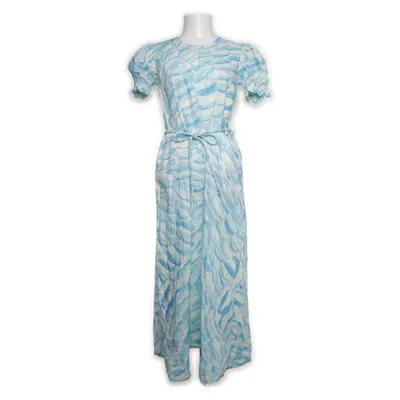 Långklänning (Blå, Vit) från Helmstedt Bomull