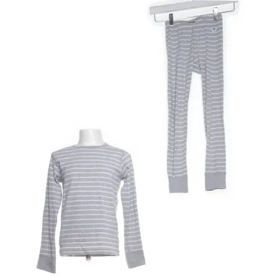 Pyjamas (Grå, Vit) från Polarn O. Pyret Ekologisk bomull