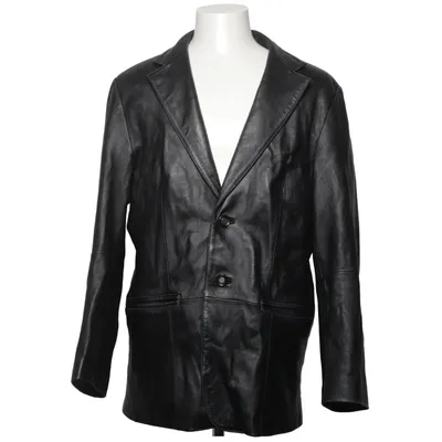 Leren blazer (Zwart) van Petroff
