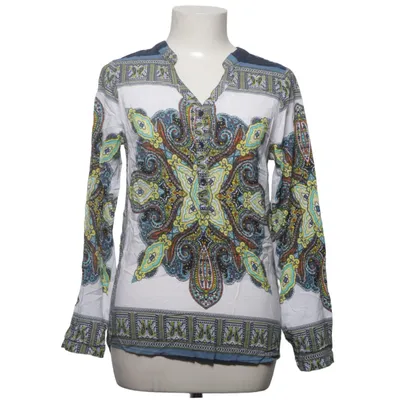 Bluse (Weiß, Blau, Mehrfarbig) von SJ Paris Baumwolle, Viskose