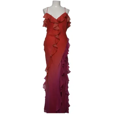 Maxi dress (Orange, Pink) from ASOS Design Polyester