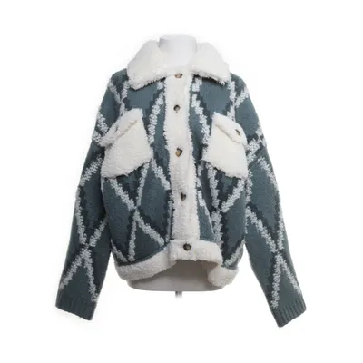 Jacket (Green, White) from Bershka Elastane, Polyester