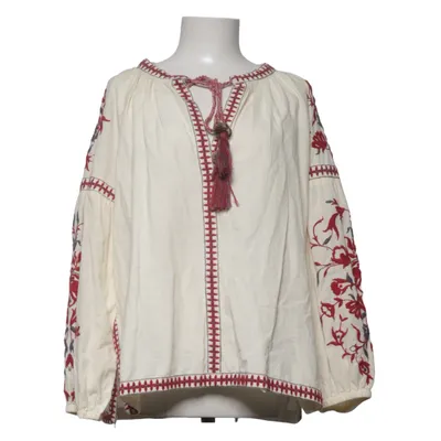 Blouse (Wit, Rood) van Zara Woman Katoen, Linnen