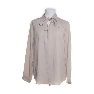 Pussy bow blouse (Beige) from Uniqlo Jeans Polyester, Viscose