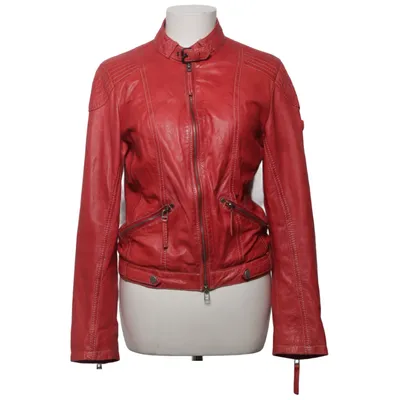 Leather jacket (Red) from Gipsy Cotton, Leather, Polyester