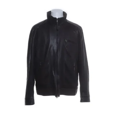 Läderjacka (Grå) från David Moore Bomull, Skinn, Polyester