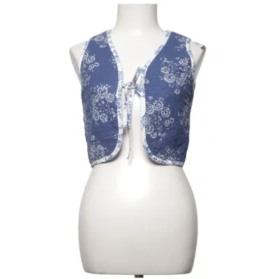 Vest (Blue, White) from Ganni Cotton