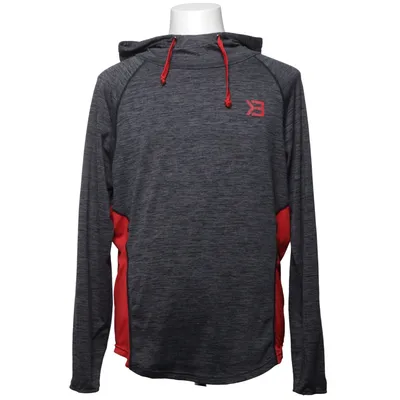 Sweat à capuche (Gris, Rouge) de Better Bodies Élasthane, Polyester