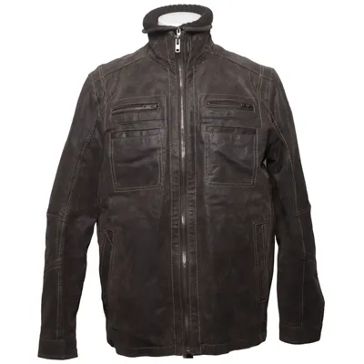 Leather jacket (Gray) from Levinsky Leather, Polyester