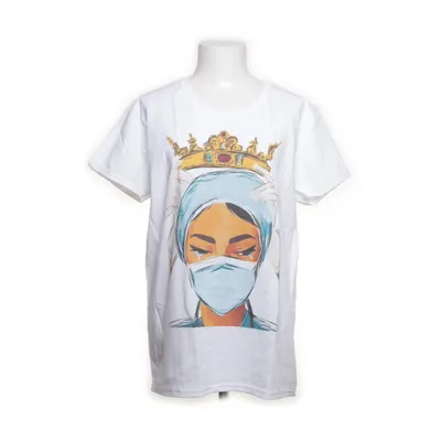 T-shirt (White, Multicolored) from Gildan Cotton