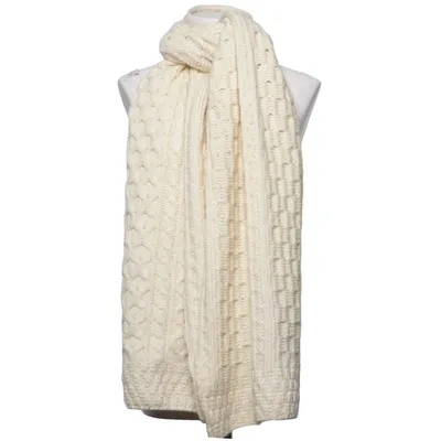 Scarf (Beige) from Carraig Donn Merino wool