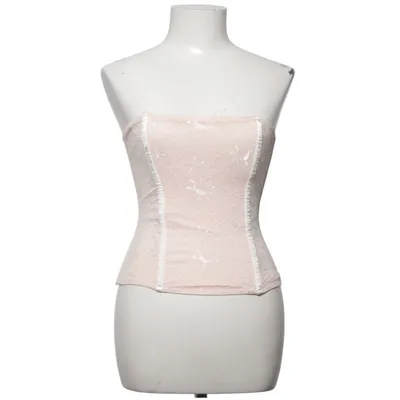 Corset (Pink, White) from H&M Elastane, Polyamide, Polyester