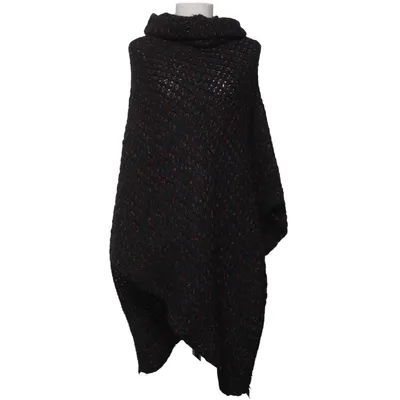 Poncho (Black, Multicolored) from Cocogio Acrylic, Mohair, Polyamide, Wool