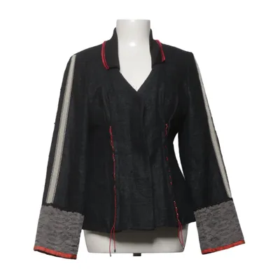 Blazer (Sort, Flerfarvet) fra Eva & Claudi Acetat, Polyamid, Silke