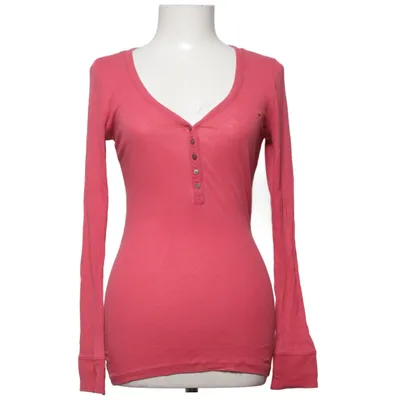 Henley shirt (Rood) van Tommy Hilfiger Denim Katoen, Elastaan