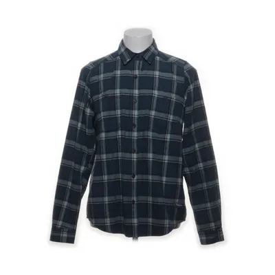 Flannel skjorte (Blå, Hvid) fra Bergans Økologisk bomuld
