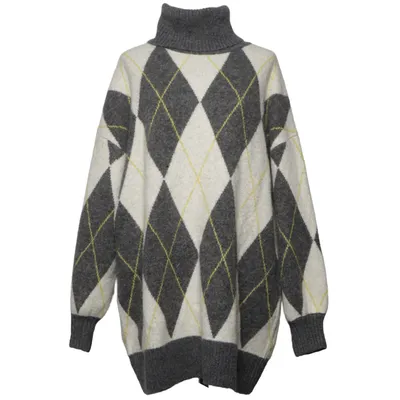 Turtleneck (Gray, Yellow) from Pringle of Scotland x H&M Acrylic, Elastane, Polyester, Wool