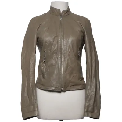 Veste en cuir (Gris) de Please Coton, Cuir, Polyester