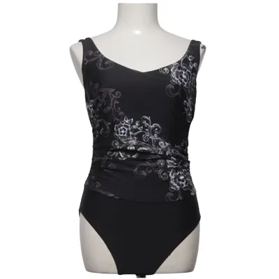Maillot de bain une pièce (Noir, Blanc) de Basic Line Élasthane, Polyamide, Polyester