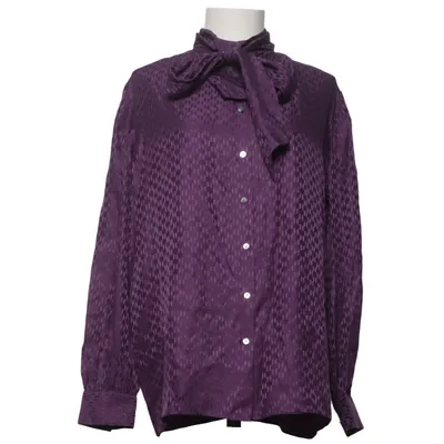 Strikblouse (Lila) van Karl Lagerfeld Zijde