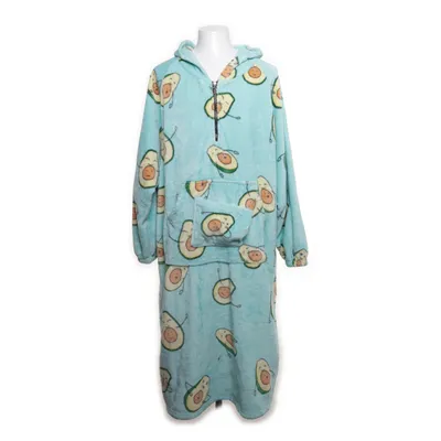 Capuchon jurk (Blauw, Meerkleurig) Polyester