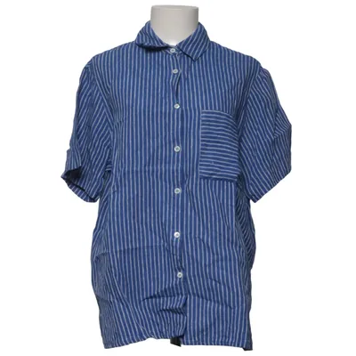 Korte mouwen shirt (Blauw, Wit) van K. Lagerqvist Linnen