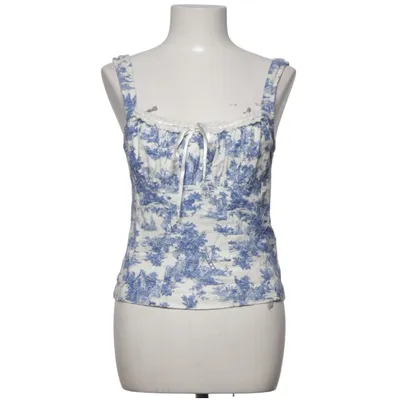Top (Blauw, Wit) van Urban Outfitters Elastaan, Linnen, Viscose