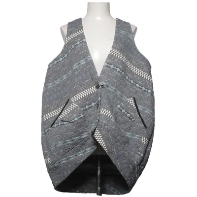 Outer vest (Gray, Blue, White) from Wendy Trendy Cotton, Polyester