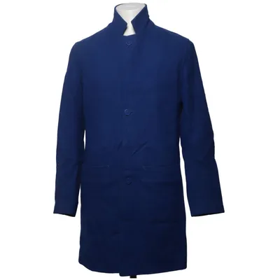 Coat (Blue) from Han Kjøbenhavn Polyester, Viscose, Wool