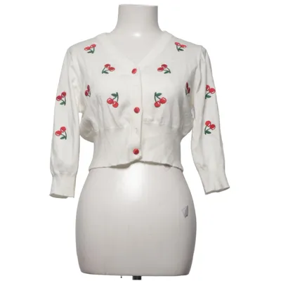 Cardigan (Hvid, Rød, Grøn) fra Glinder Elastan, Polyamid, Viscose