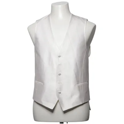 Suit vest (White) from Felix W Polyester, Silk