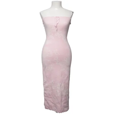 Maxikjole (Pink, Hvid) fra Gina Tricot Polyamid, Viscose