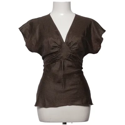 Blouse (Brown, Beige) from Stella Forest Silk
