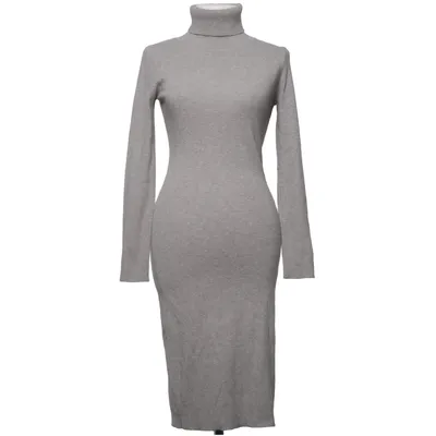 Jurk met col (Grijs) van Jean Louis Francois Polyester, Viscose