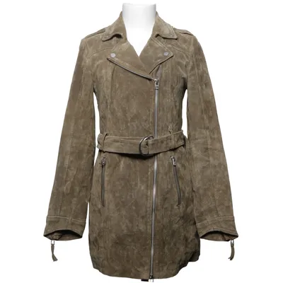 Veste de motard (Marron) de Freaky Nation Coton, Cuir, Polyester