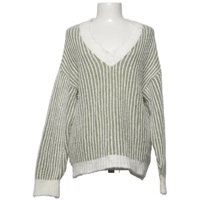Strickpullover (Grün, Weiß) von Anika Teller x NA-KD Acryl, Polyamid, Polyester