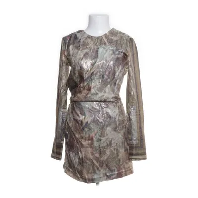 Klänning (Beige, Flerfärgad, Guldfärgad) från H&M Conscious Collection Exclusive Lyocell, Silke