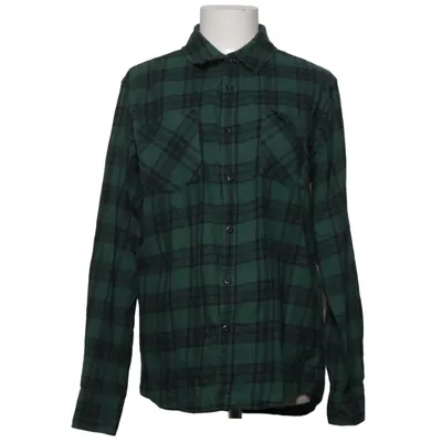 Flannel skjorte (Grøn, Sort) fra Urban Classics Bomuld