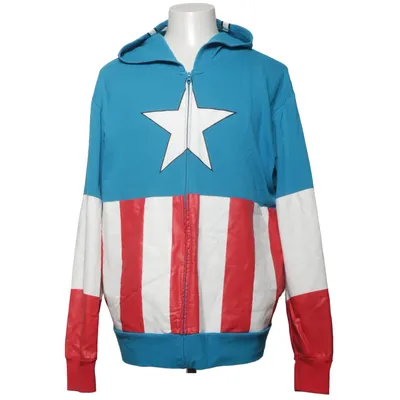 Huvtröja (Blå, Röd, Vit) från Marvel Comics Bomull, Polyester