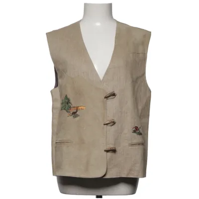Gilet (Beige) de Mode aus Salzburg Acétate, Lin, Viscose