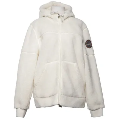 Fleece jacket (White) from Napapijri Cotton, Elastane, Polyester