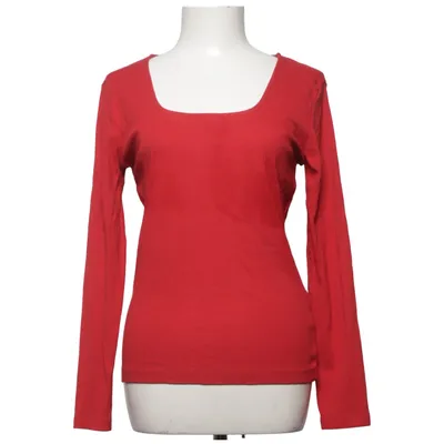 T-shirt à manches longues (Rouge) de Jacqueline de Yong Coton, Élasthane