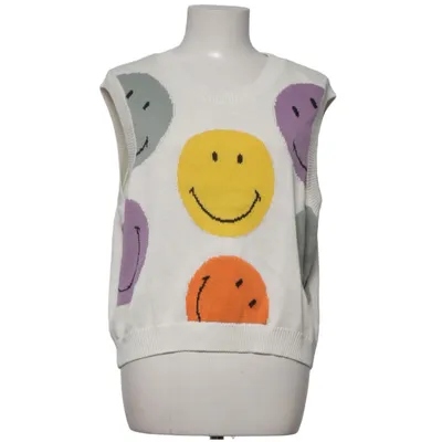 Spencer (Wit, Meerkleurig) van Smiley x H&M Acryl, Katoen